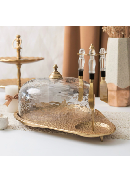 جاط ضيافة مع مجموعة تقطيع وغطا قزاز